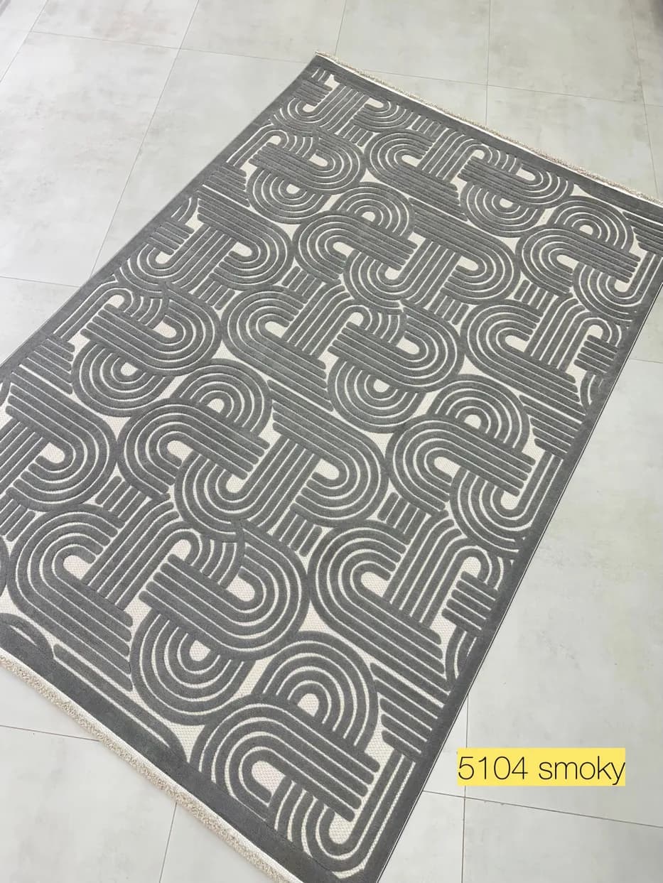 فرش 420 شانه کلکسیون Deluxe کد 5104-SMOKY