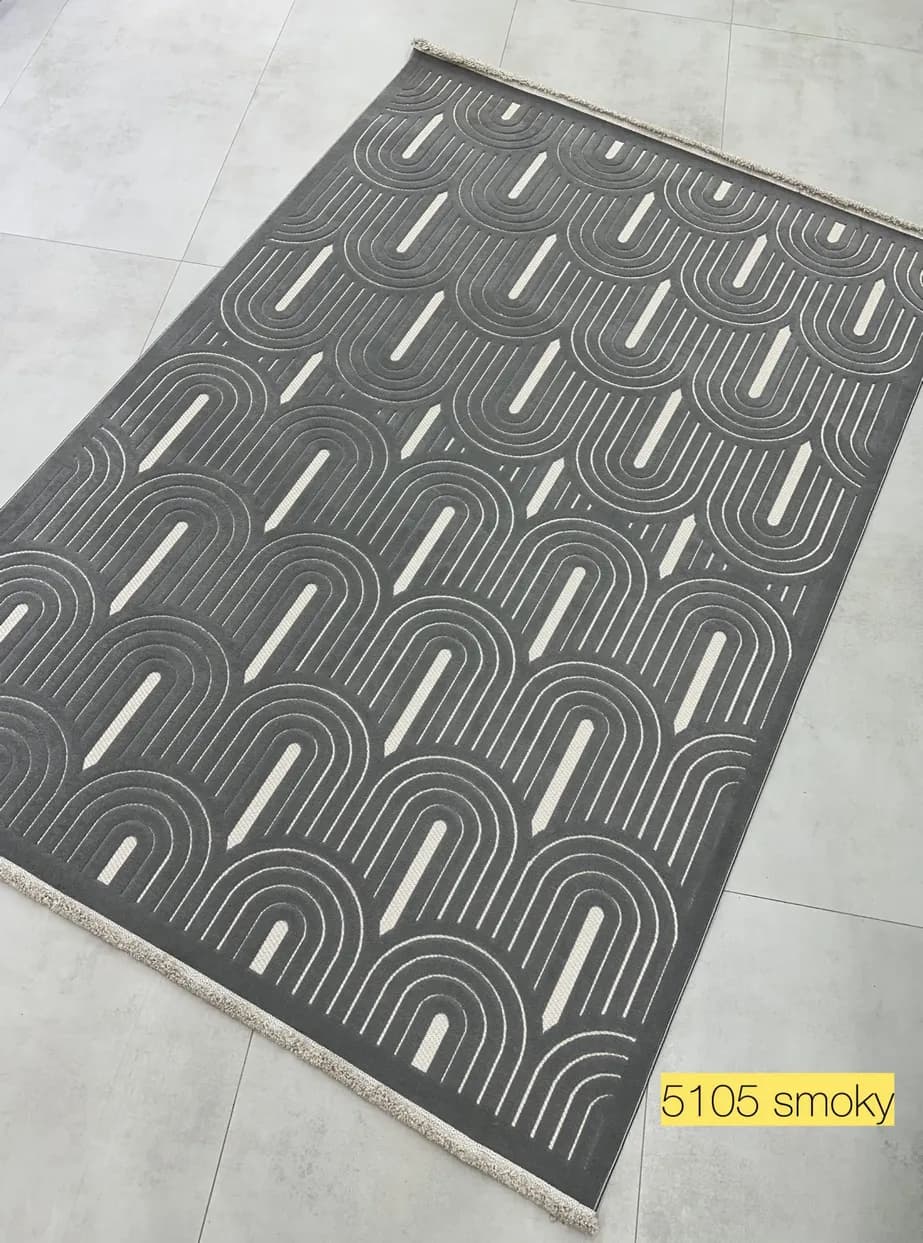 فرش 420 شانه کلکسیون Deluxe کد 5105-SMOKY