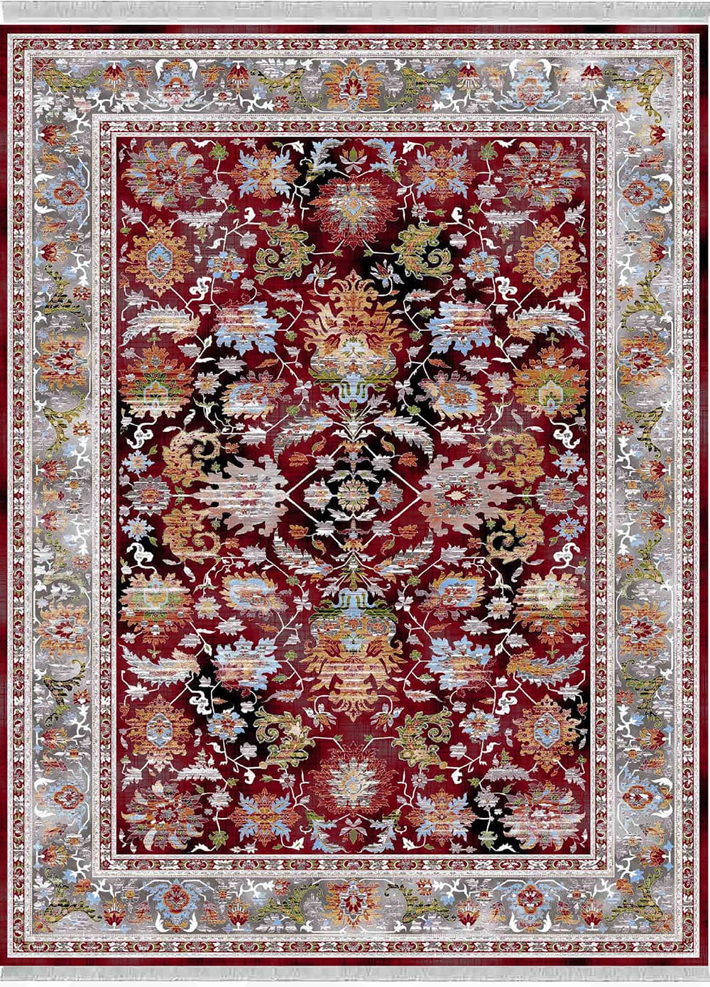 فرش 1200 شانه کلکسیون VELORA RANGI کد RANGI-GOLSAR-LAKI